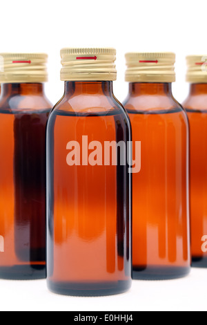 brown medicine bottle on white background Stock Photo