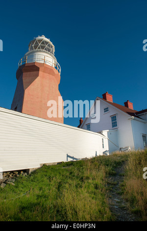 Long Point Lighthouse in Crow Head, Twillingate, North Twillingate Island, Newfoundland And Labrador, Canada Stock Photo