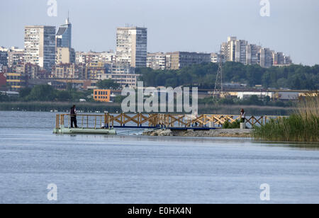 Burgas Bulgaria May 14 th 2014: With improved birdwatching conditions including disabled rams, toilets and floating pontoons for easy access to Bulgaria's largest lake. Lake Vaya has a wide variety of species, including 23 fish, 60 invertebrate and 254 bird species 61 are endangered in Bulgaria and 9 worldwide. Serious threats are the change of the landscape and the increase quantity of the chemicals entering the water. Credit:  Clifford Norton/Ģ����ý Live News Stock Photo