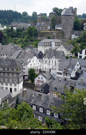 Germany, Monschau, City, viewpoint, Deutschland, Monschau, Stadt, Aussichtspunkt Stock Photo