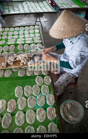Fish Processing Factory at Hoi An in Vietnam Stock Photo
