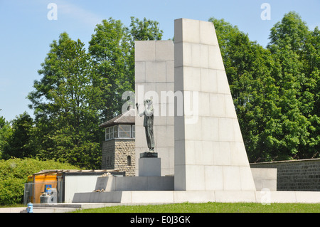 Holocaust memorial, sculpture, at Mauthausen concentration camp, Austria. Stock Photo