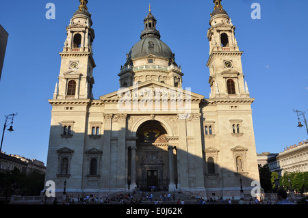 main entrance to St Stephen's Basilica, Budapest. Stock Photo