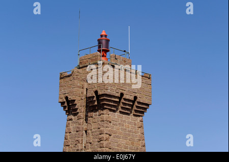 Pink granite coast,Ploumanac'h,phare de Mean Ruz lighthouse,Cotes-d'Armor,Tregor,Bretagne,Brittany,France Stock Photo