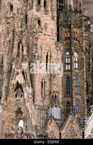 Fachada de la Natividad, La Sagrada Familia Basilica. Barcelona. Spain