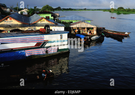 Port in SAN PABLO DE LORETO . Department of Loreto .PERU Stock Photo