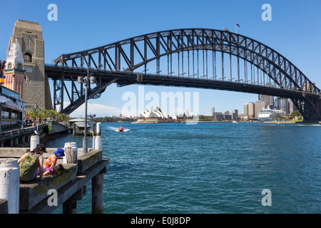 Sydney Australia,Milsons Point,Luna Park,amusement,Harbour Bridge,harbor,Opera House,AU140310075 Stock Photo