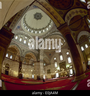 Turkey. Istanbul. Bayezid II Mosque. Built in 1501-1512 by Yakub Sah bin Sultan Sah. Inside. Stock Photo