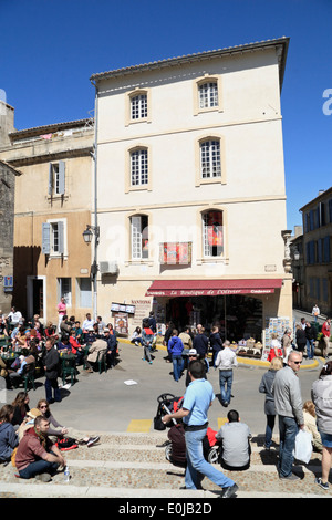 Rond Point des Arenes, Souvenir shop, Arles, Camargue, Provence, France, Europe Stock Photo