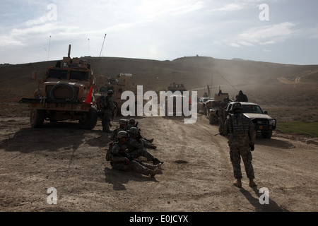 U.S. Army soldiers from 2nd Platoon, Attack Company, 1-503rd Infantry Battalion, 173rd Airborne Brigade Combat Team as well as Stock Photo