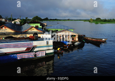 Port in SAN PABLO DE LORETO . Department of Loreto .PERU Stock Photo