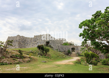 Nakagusuku Castle Ruins in Okinawa, Japan Stock Photo