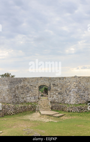 Nakagusuku Castle Ruins in Okinawa, Japan Stock Photo