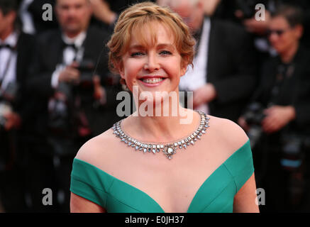 Cannes, France. 14th May, 2014. Agnes Soral at the the Grace of Monaco gala screening and opening ceremony red carpet at the 67th Cannes Film Festival France. Wednesday 14th May 2014 in Cannes Film Festival, France. Credit:  Doreen Kennedy/Alamy Live News Stock Photo