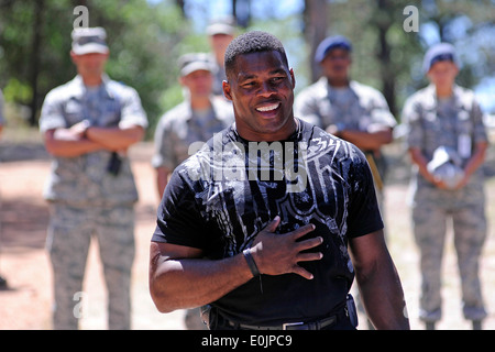 Football great Herschel Walker speaks to the Class of 2016 during Basic Cadet Training in the U.S. Air Force Academy's Jacks Va Stock Photo