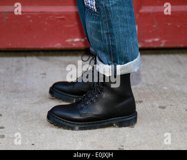 Kai Cui walking in New York City - May 12, 2014 - Photo: Runway Manhattan/Charles Eshelman Stock Photo