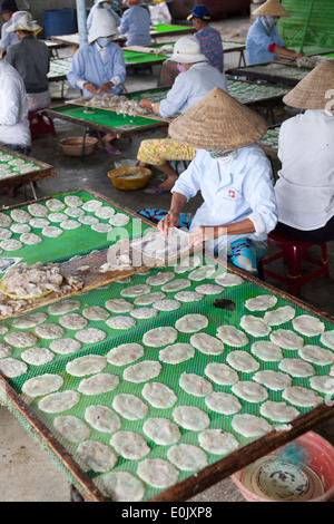 Fish Processing Factory Hoi An Vietnam Stock Photo