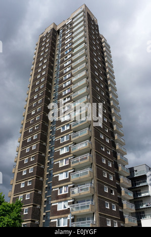 Shearsmith House is a residential tower block in East London containing 107 flats over 28 floors. Stock Photo