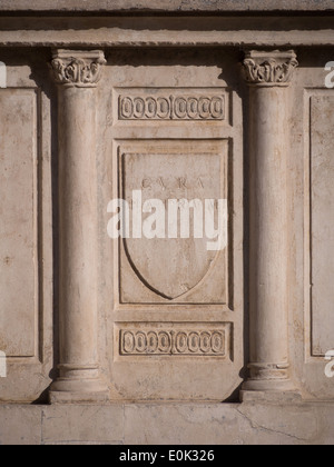 Bevagna, Umbria, Italy; detail of the fountain in Piazza Silvestri Stock Photo