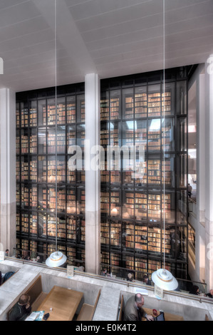 The King's Library at the British Library in London Stock Photo