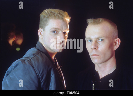 ERASURE UK pop duo in 1986 with Andy Bell at left and Vince Clarke. Photo van Houten Stock Photo