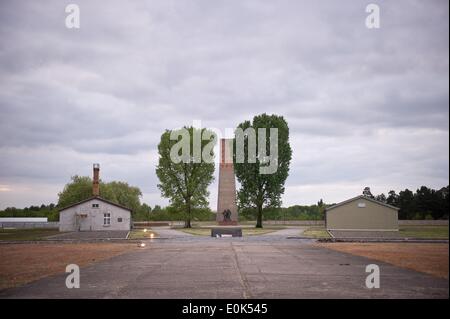 Oranienburg, Germany. 04th May, 2014. The memorial at Sachsenhausen concentration camp in Oranienburg, Germany, 04 May 2014. Photo: DANIEL NAUPOLD/dpa/Alamy Live News Stock Photo