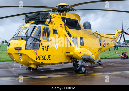RAF Westland Sea King Helicopter in Air/ Sea rescue colors Stock Photo