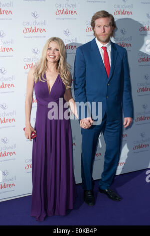 London, UK. 15th May, 2014. Melinda Messenger and guest arrive at the 2014 Caudwell Children's Butterfly Ball held at the Grosvenor House, on Thursday May 15, 2014. Credit:  Heloise/Alamy Live News Stock Photo