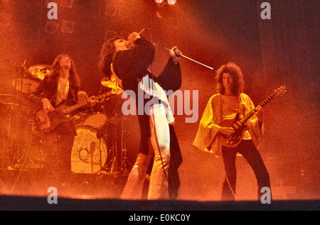 Queen live gig at The Rainbow London part of the Sheer Heart Attack Tour 17/11/1975 Stock Photo