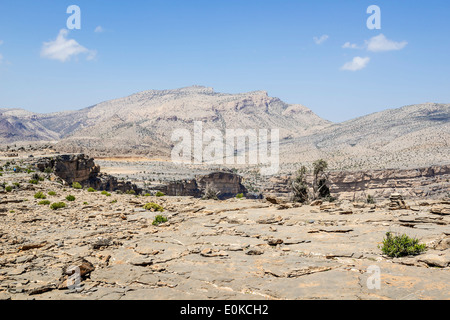 Image of landscape mountain Jebel Shams in Oman Stock Photo