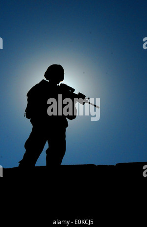 PARWAN PROVINCE, Afghanistan – U.S. Army Staff Sgt. Matthew Kehaya, an infantryman with the Troop C, 1st Squadron, 172nd Cava Stock Photo