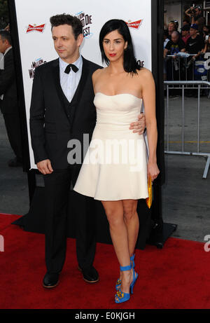 Los Angeles, California, USA. 15th May, 2014. Michael Sheen, Sarah Silverman attending the Los Angeles Premiere of '' A Million Ways To Die In The West'' held at the Regency Village Theater in Westwood, California on May 15, 2014. 2014. Credit:  D. Long/Globe Photos/ZUMAPRESS.com/Alamy Live News Stock Photo