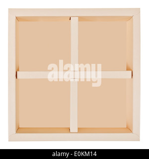 top view of paper box with four compartments isolated on white ...