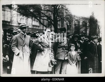 Dec. 00, 1923 - Hitler with Rosenberg (L) & Dr. Fredrick of Oland free corps. Stock Photo