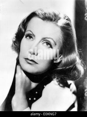 Portrait of actress Greta Garbo in Paris, France Stock Photo