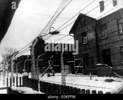 Auschwitz concentration camp Stock Photo