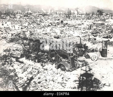 Hiroshima, Japan after atomic bombing Stock Photo