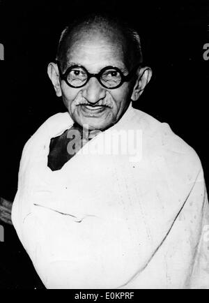 Portrait of Mahatma Gandhi Stock Photo