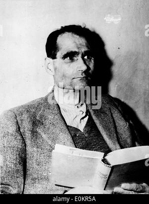 Nazi leader Rudolf Hess at the Nuremberg Prison Stock Photo