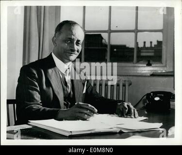 Feb. 02, 1954 - LOCAL BOY BECOMES THE FIRST PRIME MINISTER Mr Grantley H. Adams, a West indian of African Descent, has become the first Prime Minister Of Barbados.Leader of the local labor party which currently commands a majority on the House of Assembly, he is Queen's council-a lawyer-and a graduate of Oxford University, Englad. In 1948 he was a member of the British delegation to the United Nations Assembly in Paris. Stock Photo