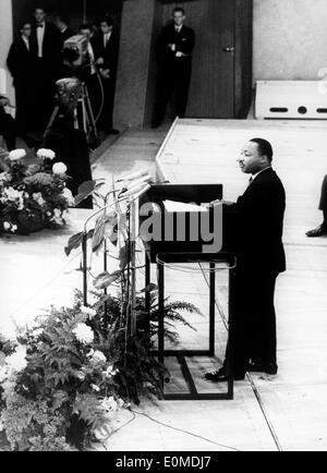 Martin Luther King Jr. speaking in Berlin Stock Photo