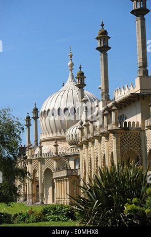 The Royal Pavilion Brighton Sussex UK - The Royal Pavilion, also known as the Brighton Pavilion, is a Grade I listed former royal residence Stock Photo