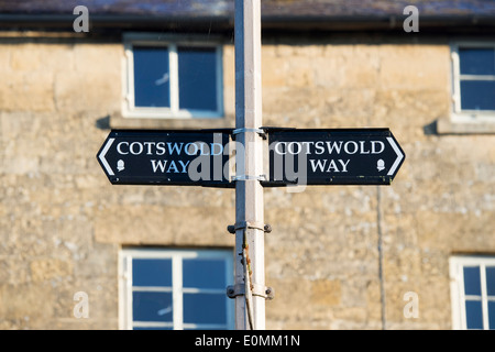 Cotswold Way sign, Chipping Campden, Cotswolds, England Stock Photo