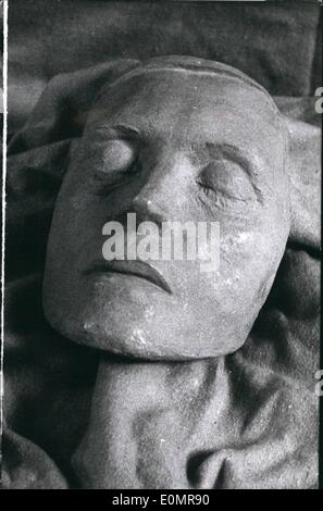 May 05, 1956 - The Munich theatre Musuem bouth the mask of the late actress Sybille Schmitz. She was a great actress but during Stock Photo