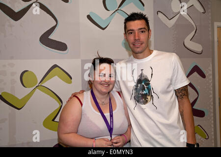 Orpington, UK. 16th May, 2014. Anytime Fitness opens a new Gym in Orpington Darren Ambrose attends the formal opening Credit: Keith Larby/Alamy Live News Stock Photo