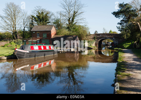 Talbot Wharf, Shropshire Union Canal, Market Drayton, Shropshire Stock Photo