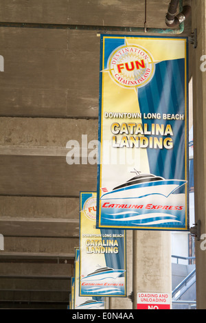 The Catalina Express ferry landing boat terminal in Long Beach California. offers year round service to Catalina Island Stock Photo