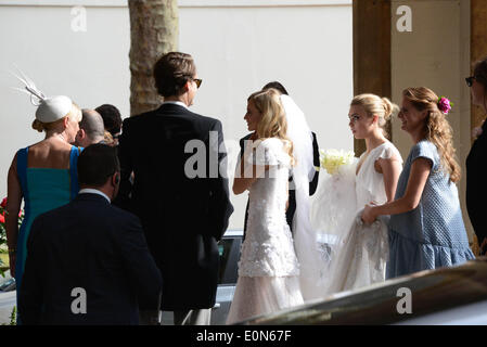 London, UK. 16th May, 2014. British Model sister of attends Poppy Delevingne and James Cook wedding at St Paul's Church Knightsbridge in London. Photo by See Li/Alamy Live News Stock Photo