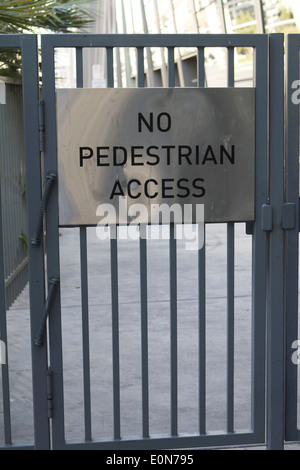 No Pedestrian access sign in Las Vegas Nevada Stock Photo