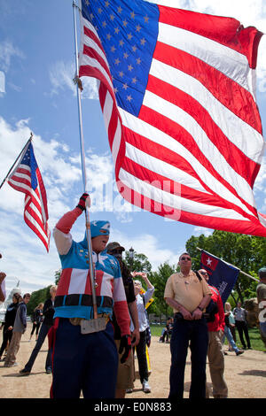 Washington DC, USA. 16th May 2014.   Members of Operation American Spring, backed by the Tea Party Nation, rally in Washington, DC to call the removal of President Obama and other members of the US government, and start a constitutional restoration. Credit:  B Christopher/Alamy Live News Stock Photo